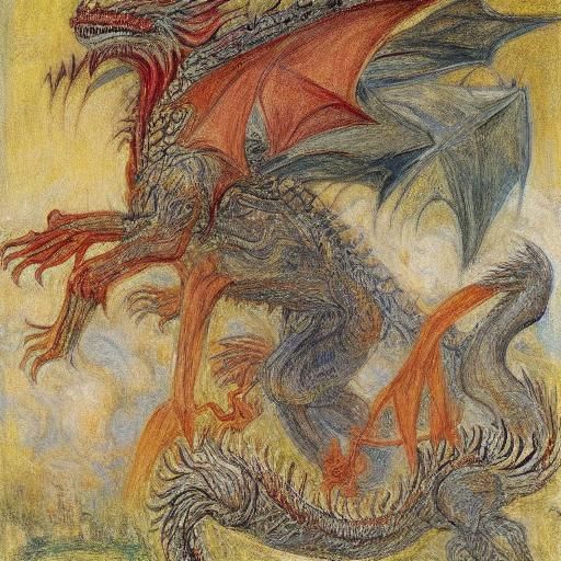 Whimsical Dragon in Expressionist Style