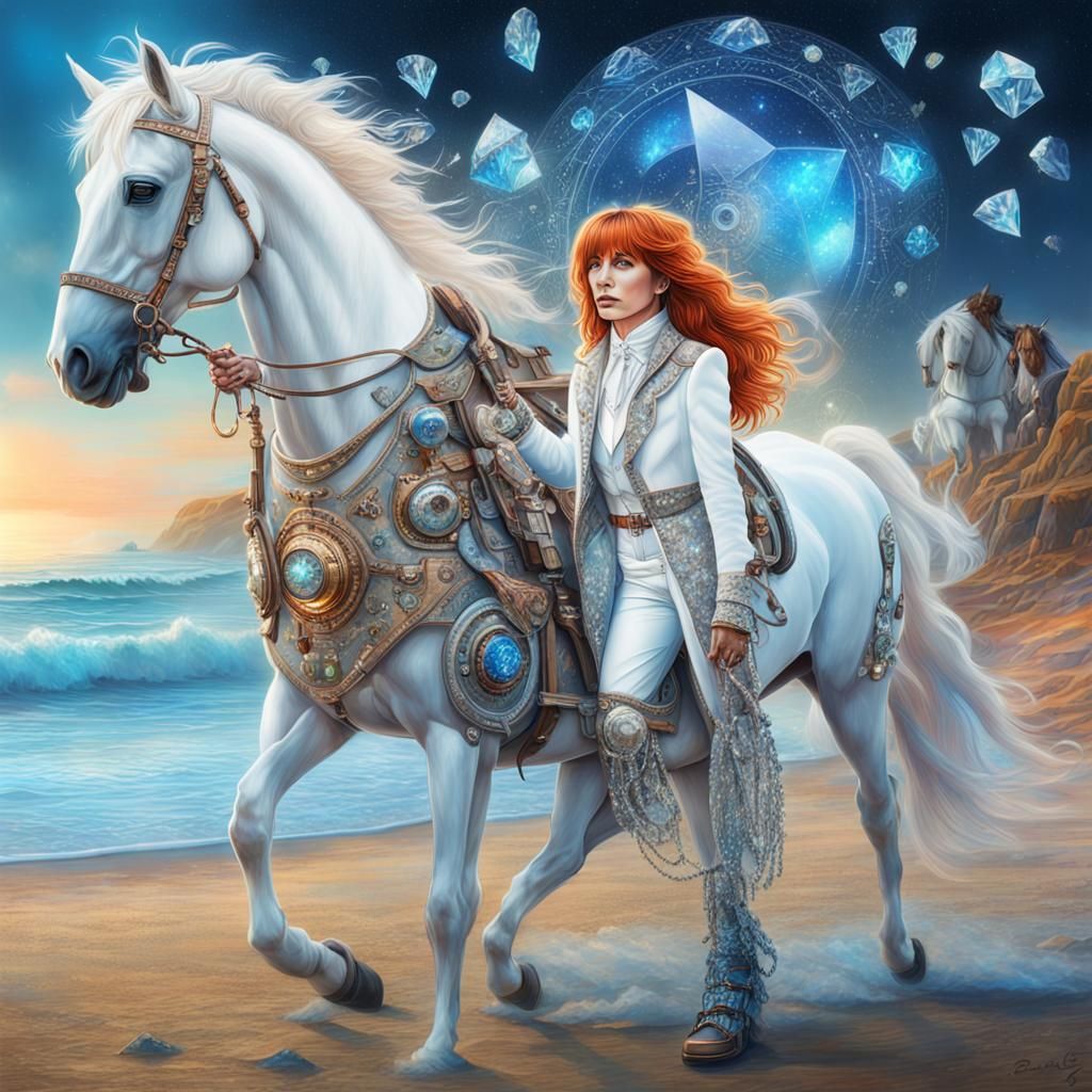 Steampunk Fairy Portrait on California Beach