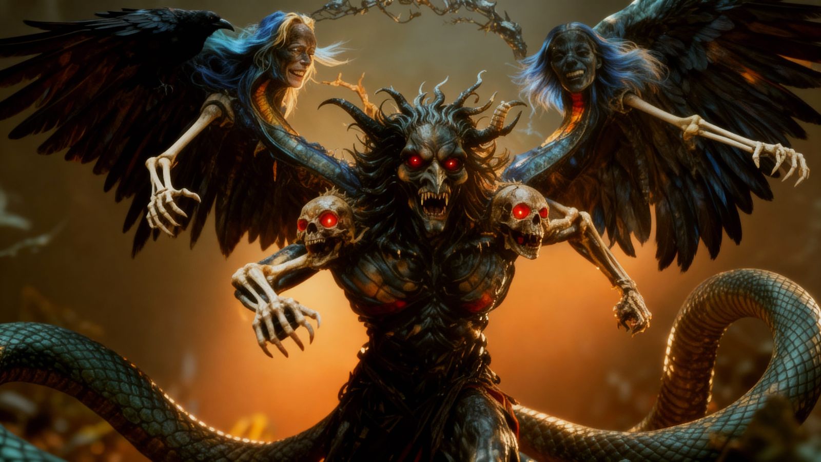 Woman With Raven Wings