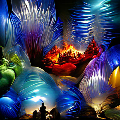 Chihuly-Inspired Glass Sculptures in Dreamscape