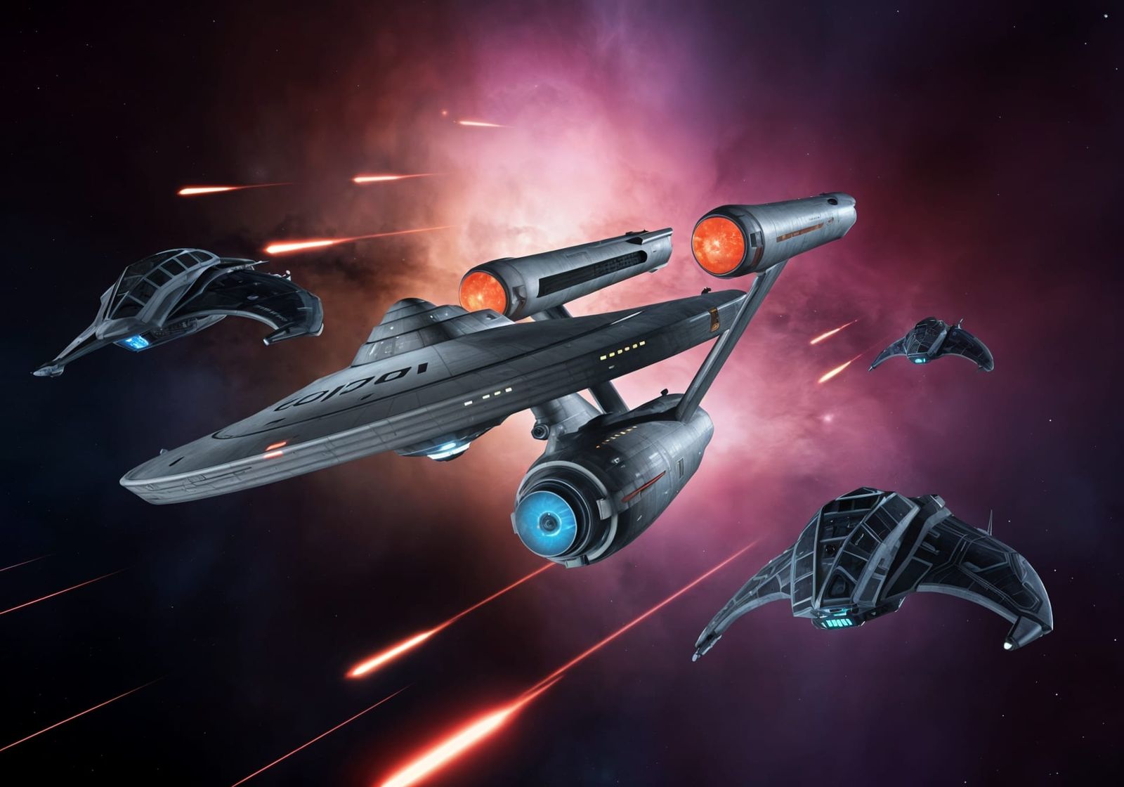 USS Enterprise in Nebula Chase: Cinematic Photography