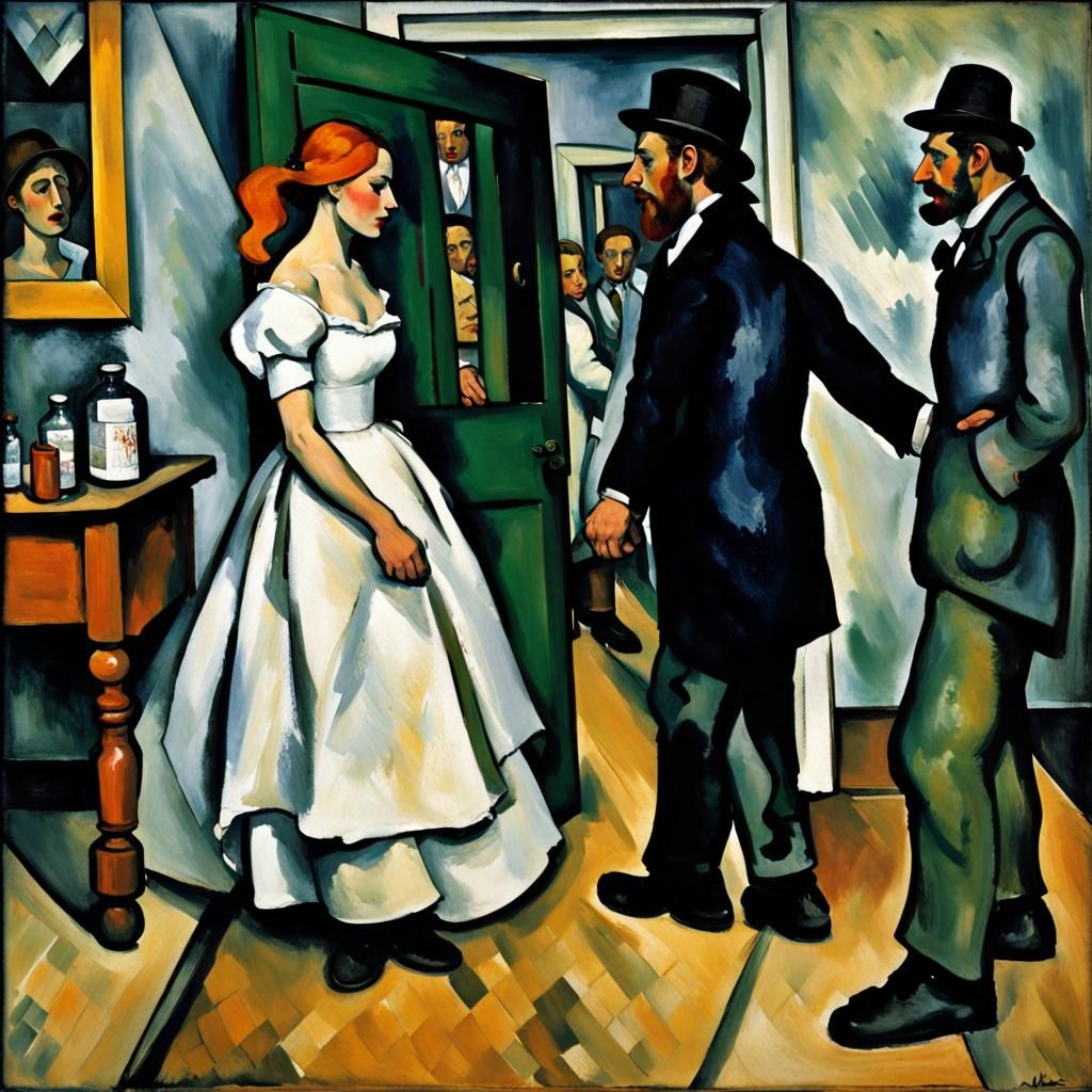 Expressionist Dancers in Cézanne Style