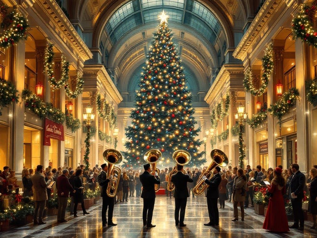Neoclassical Christmas Concourse with Tuba Christmas