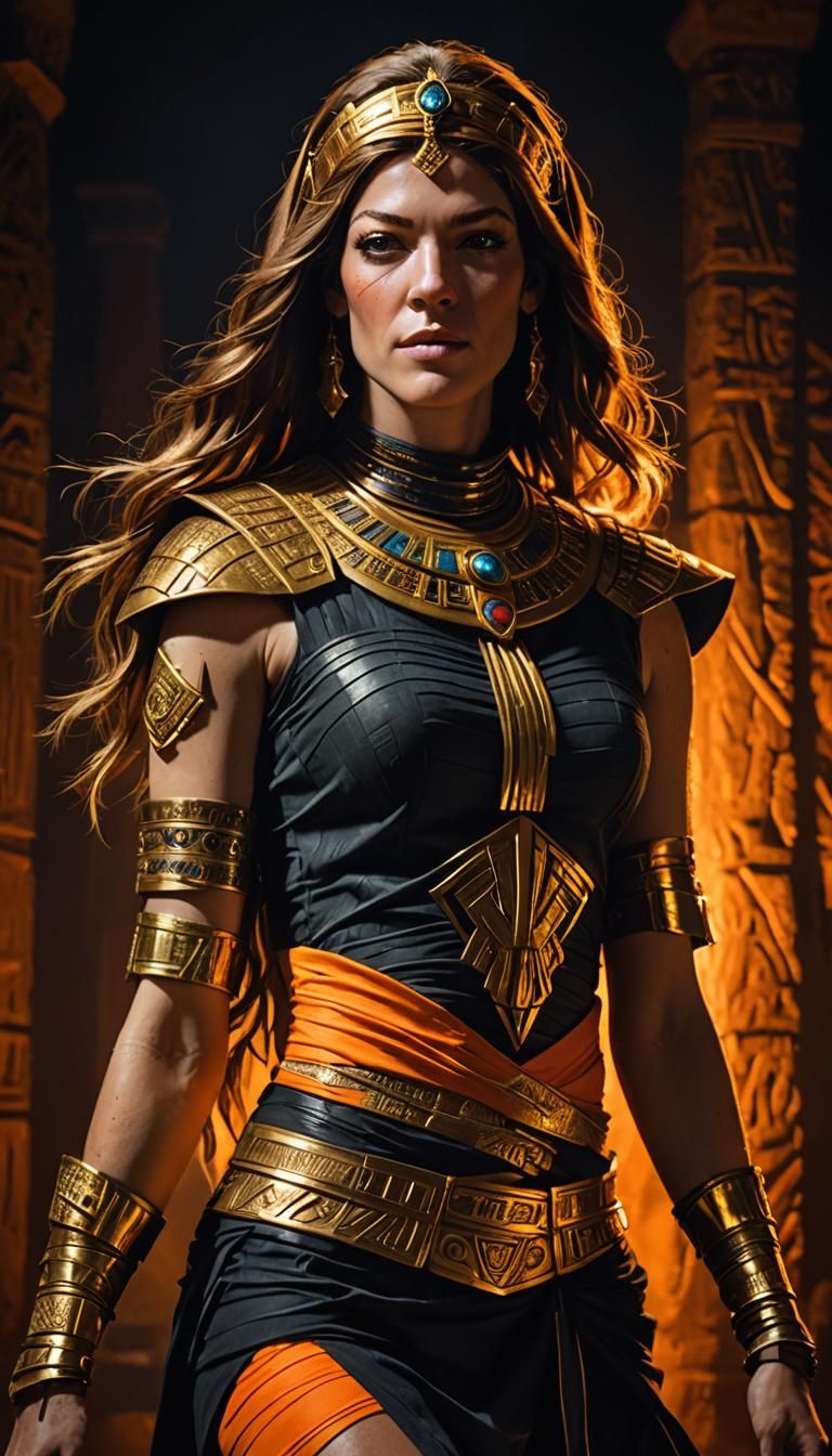 Jennifer Carpenter is dancing in an Egyptian Mummy costume a...