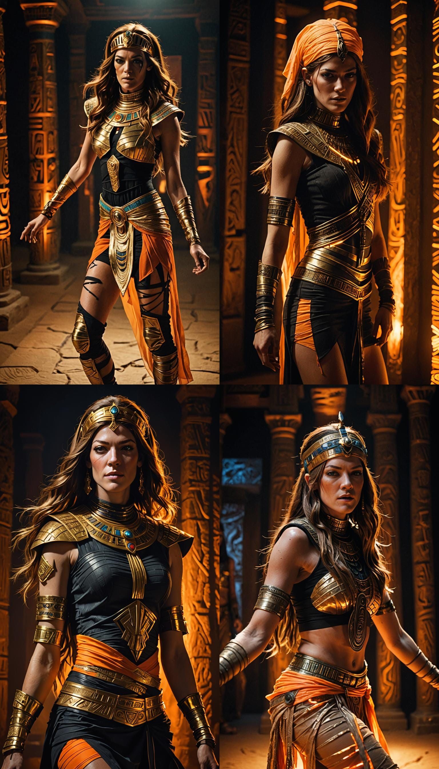 Jennifer Carpenter is dancing in an Egyptian Mummy costume a...