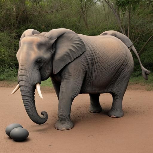 Elephant Eggs Exercise: An AI Rendering