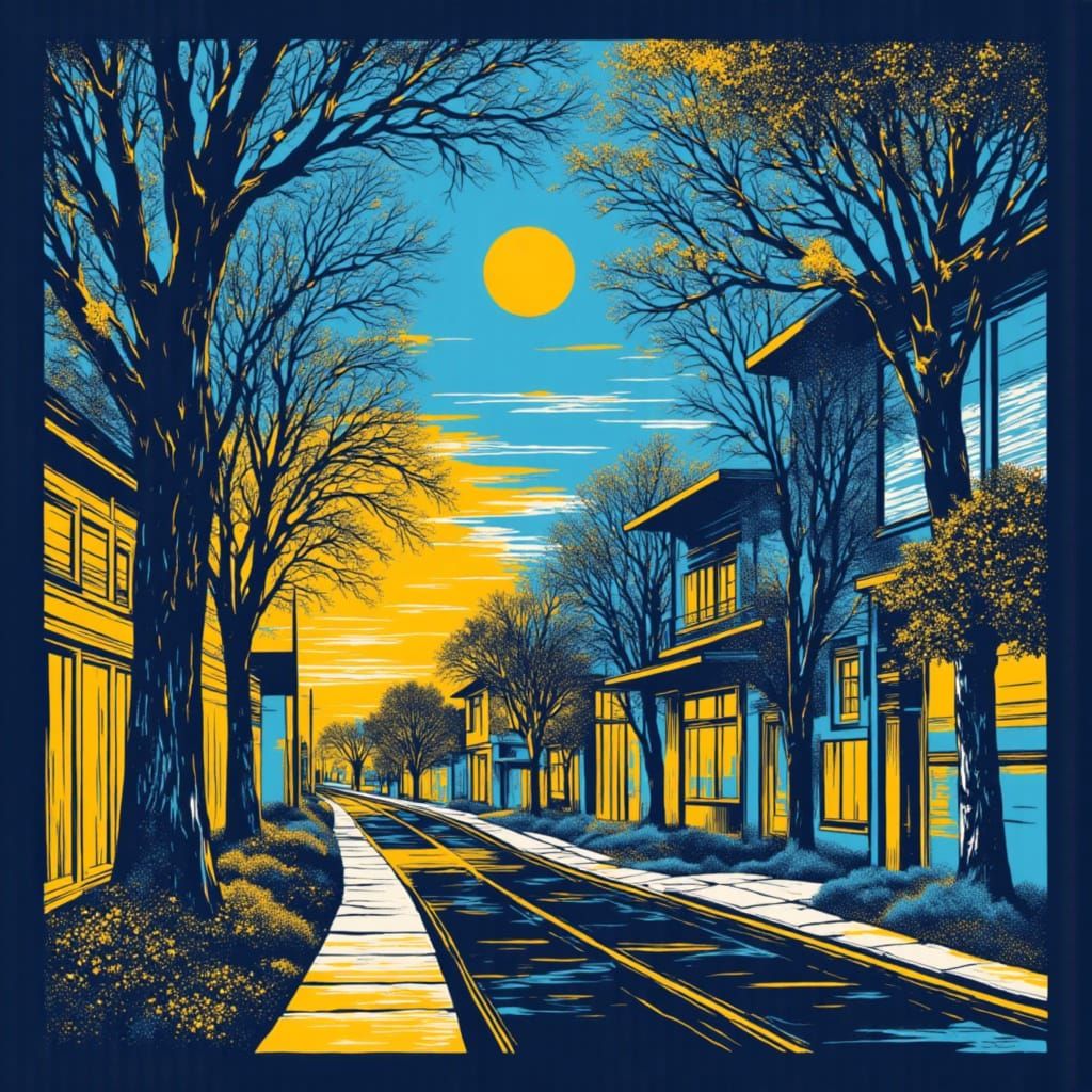 <lora:Sablon:1.0> hope in the darkness. Silkscreen artwork i...