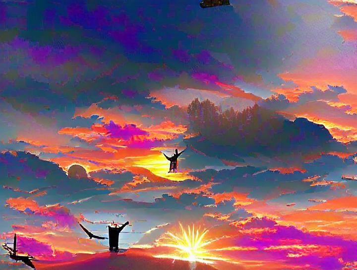 Serene Twilight: An AI Interpretation of Day's End