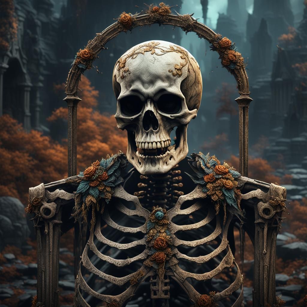 Detailed Death Skeleton Matte Painting