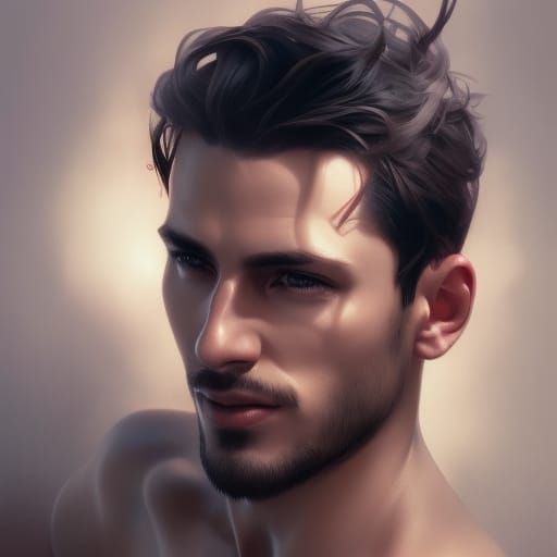 Striking Portrait of Muscular Men in Dynamic Lighting