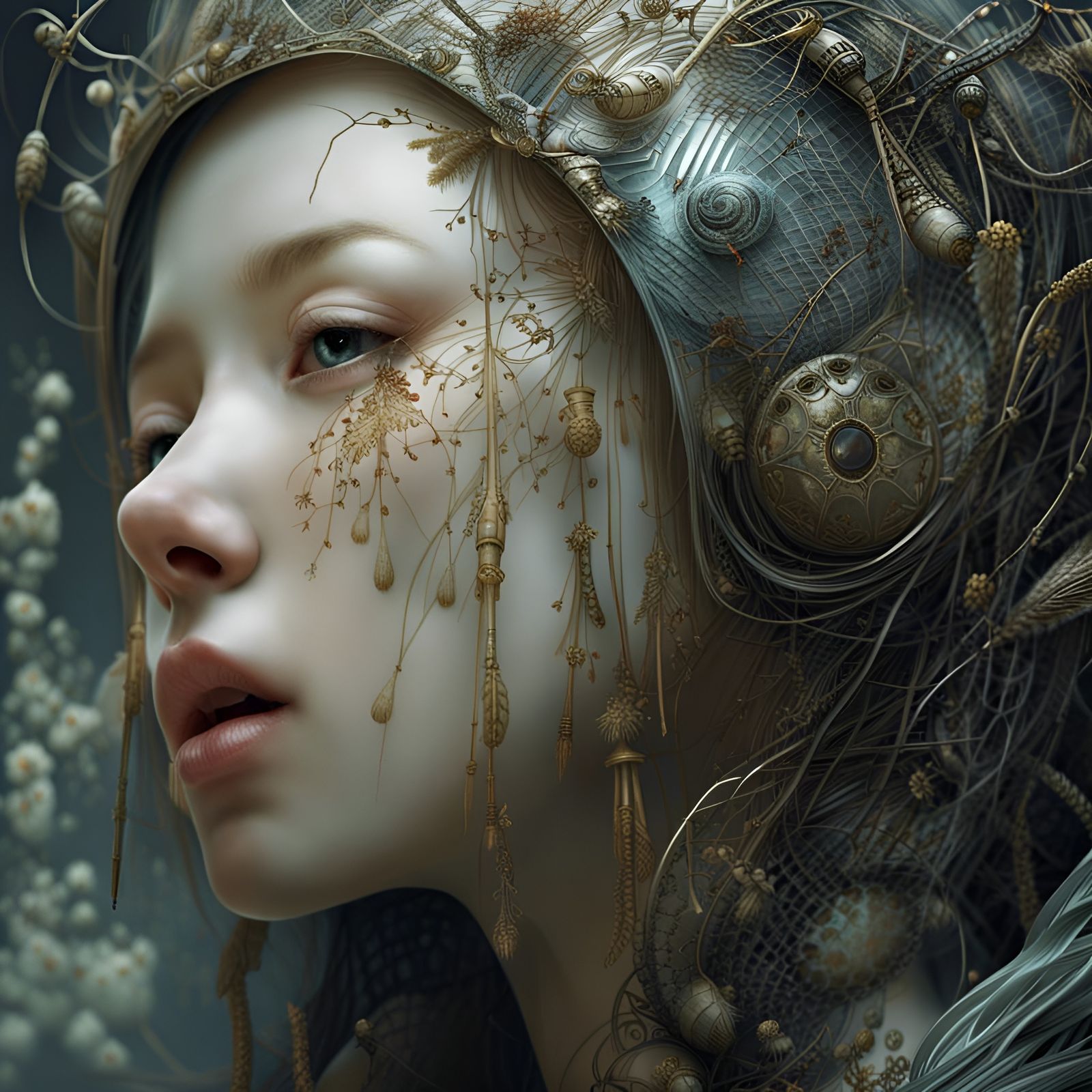 Hyperrealistic Portrait in Digital Painting Style