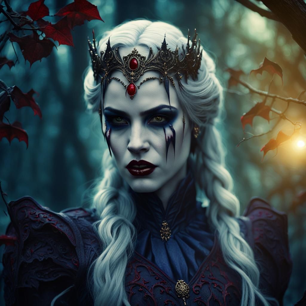 Mystical Vampire Portrait in Gothic Style