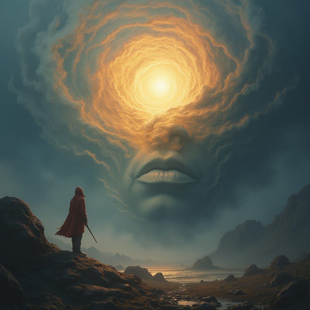 Ethereal Aura of Wisdom, Glowing with Silver Mist