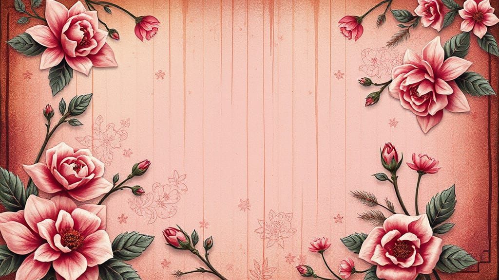 Dreamy Floral Fantasy Aesthetic in Vintage Style