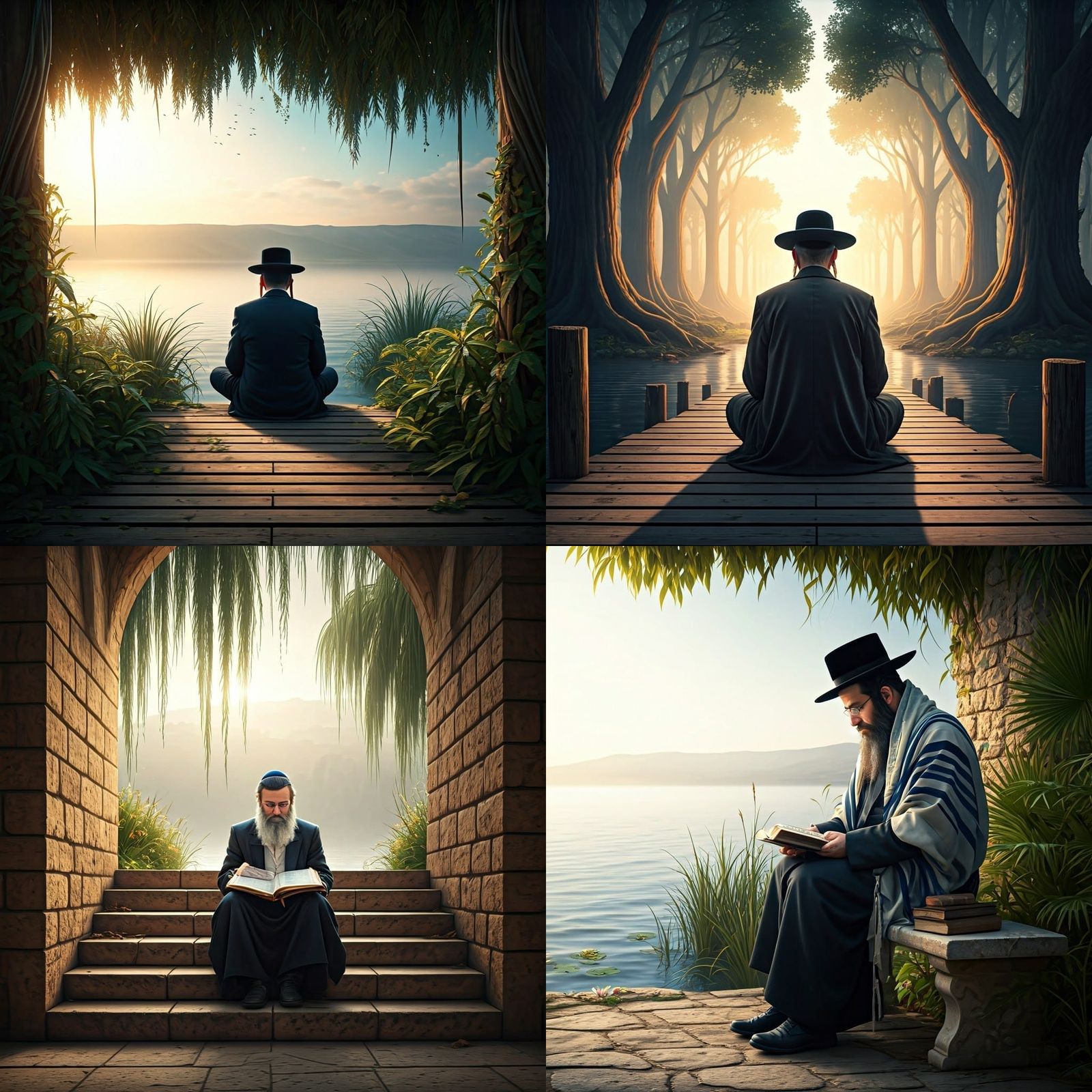 Orthodox Man Studies at Kinneret: Fantasy Art