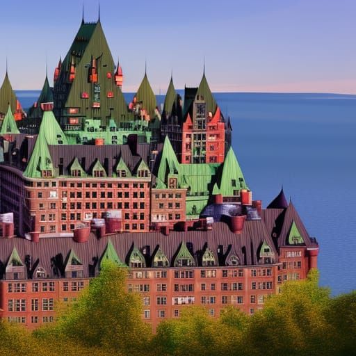 Chateau Frontenac: Detailed Matte Painting in Quebec