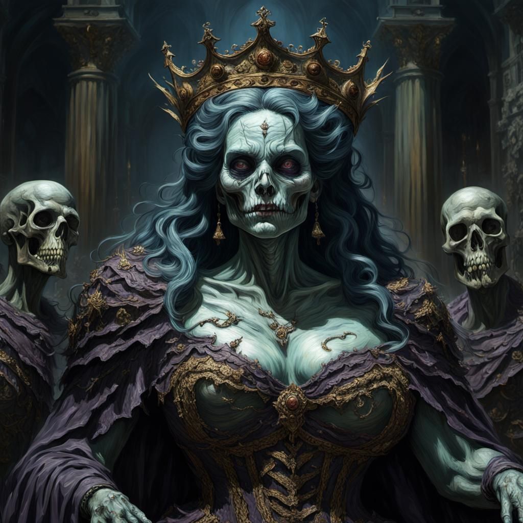 Epic Impressionist Undead Queen Masterpiece
