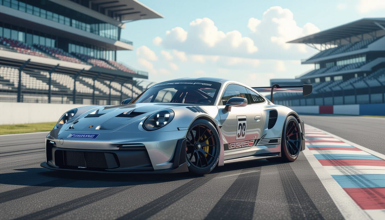 Modern Porsche Supercar Modified for Street Use