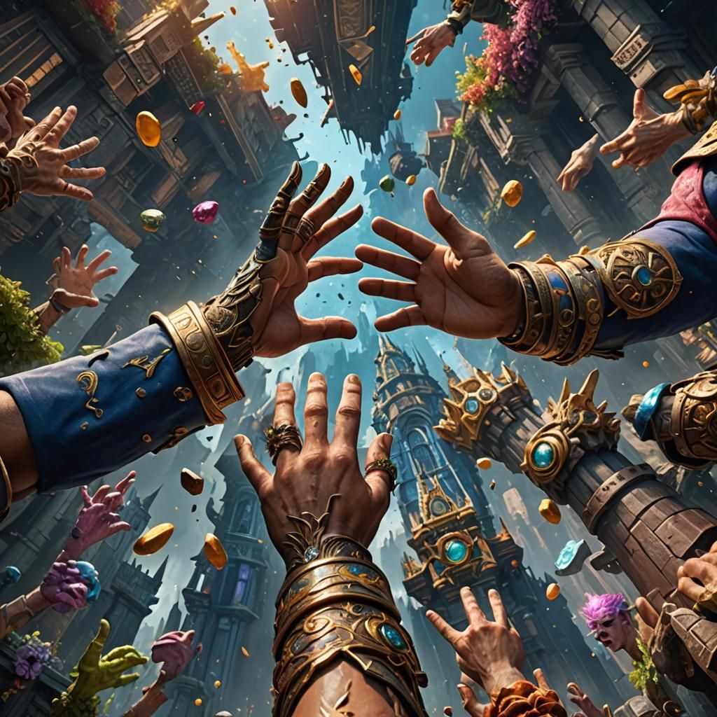 Fantasy High Five: Detailed Digital Matte Painting