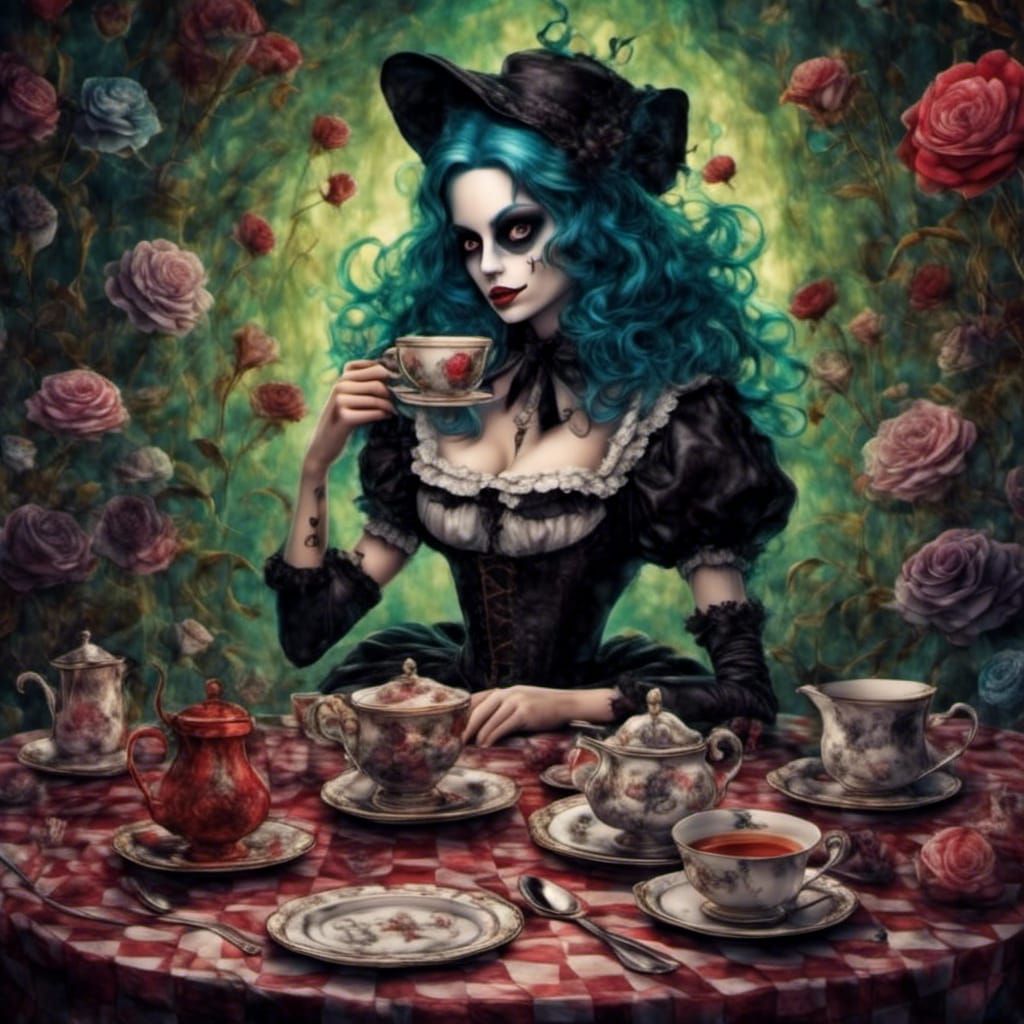 Dark Alice in Wonderland Cartoon
