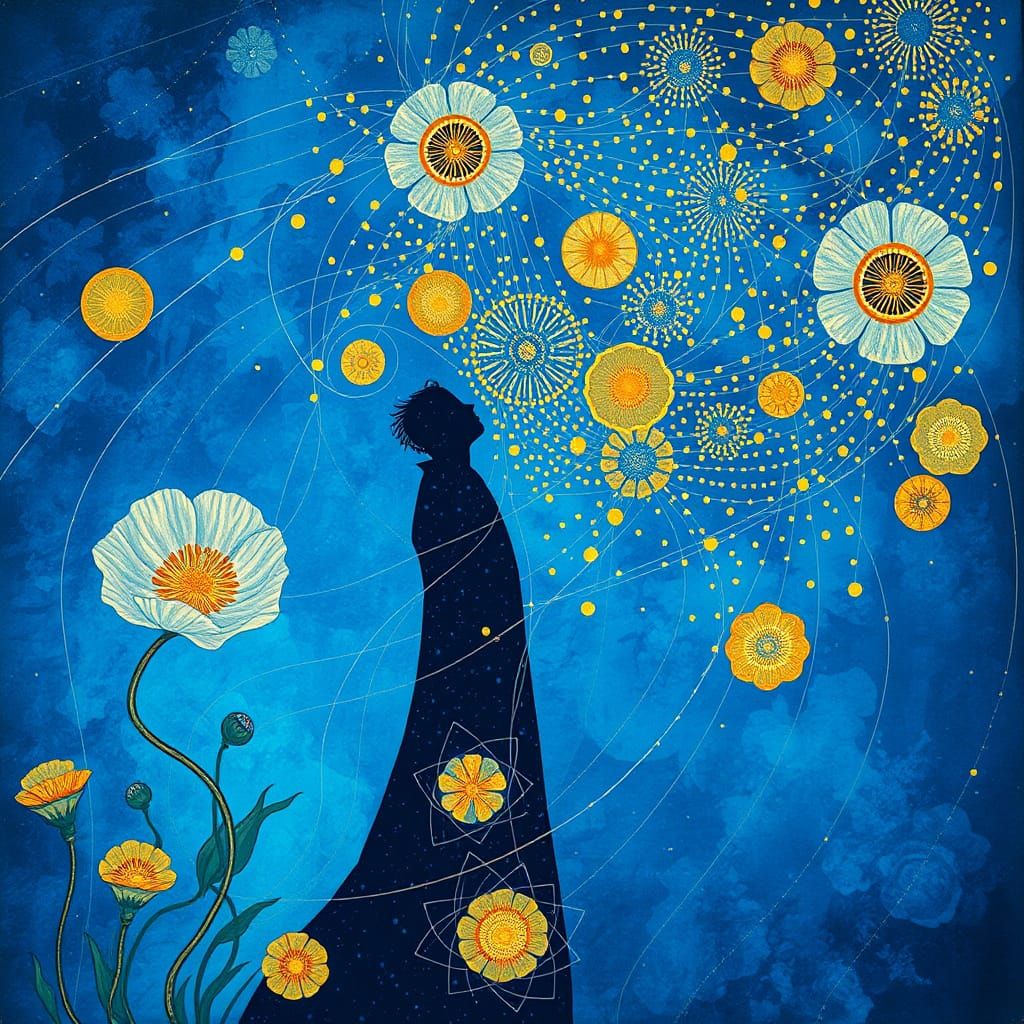 Ethereal Whispers of Nature's Mysticism in Vibrant, Klimt-In...