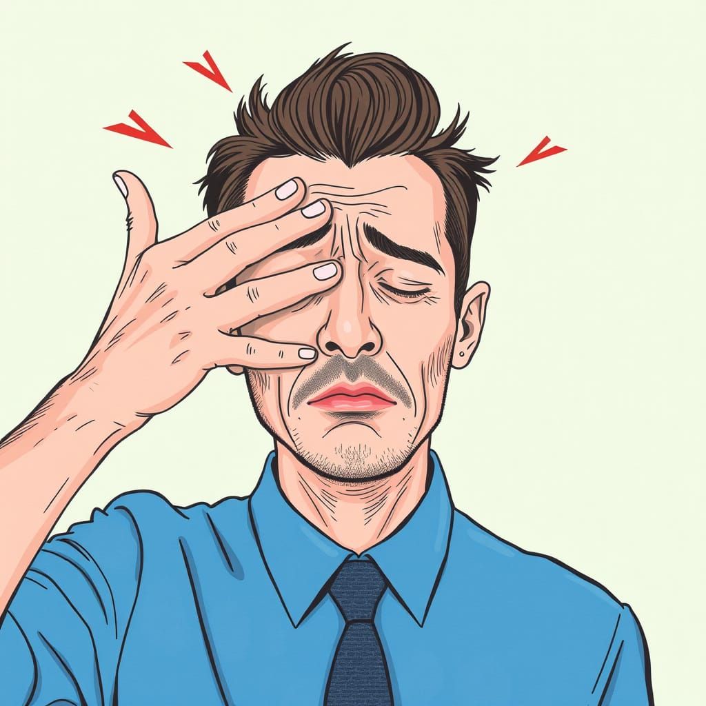 AI Generated Image of a Facepalm Gesture