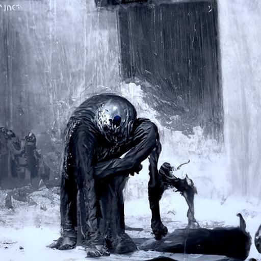 Depression in Dark Fantasy Horror Style