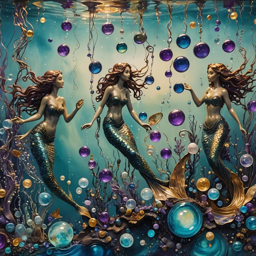 Mermaids in Wax Art: Mixed Media Film Still