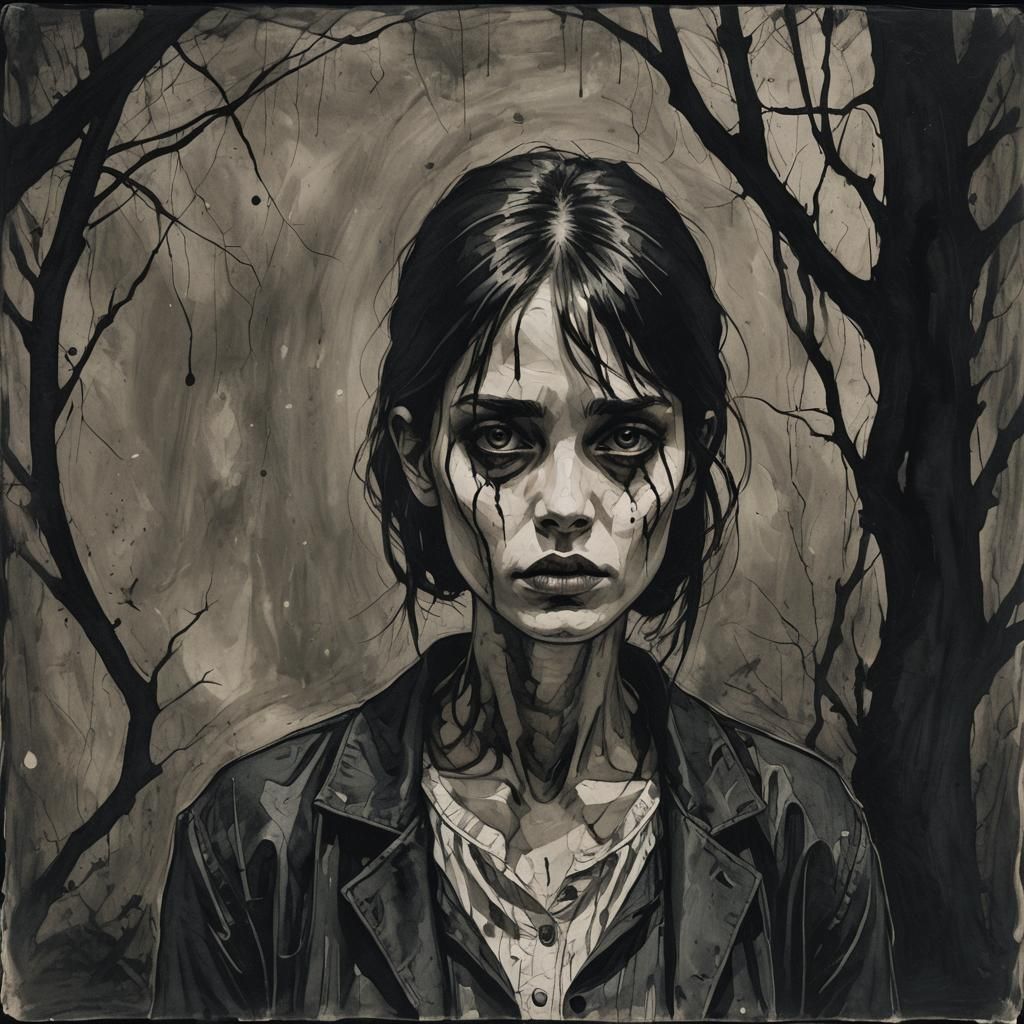 Expressionist Girl: Beauty and Decay