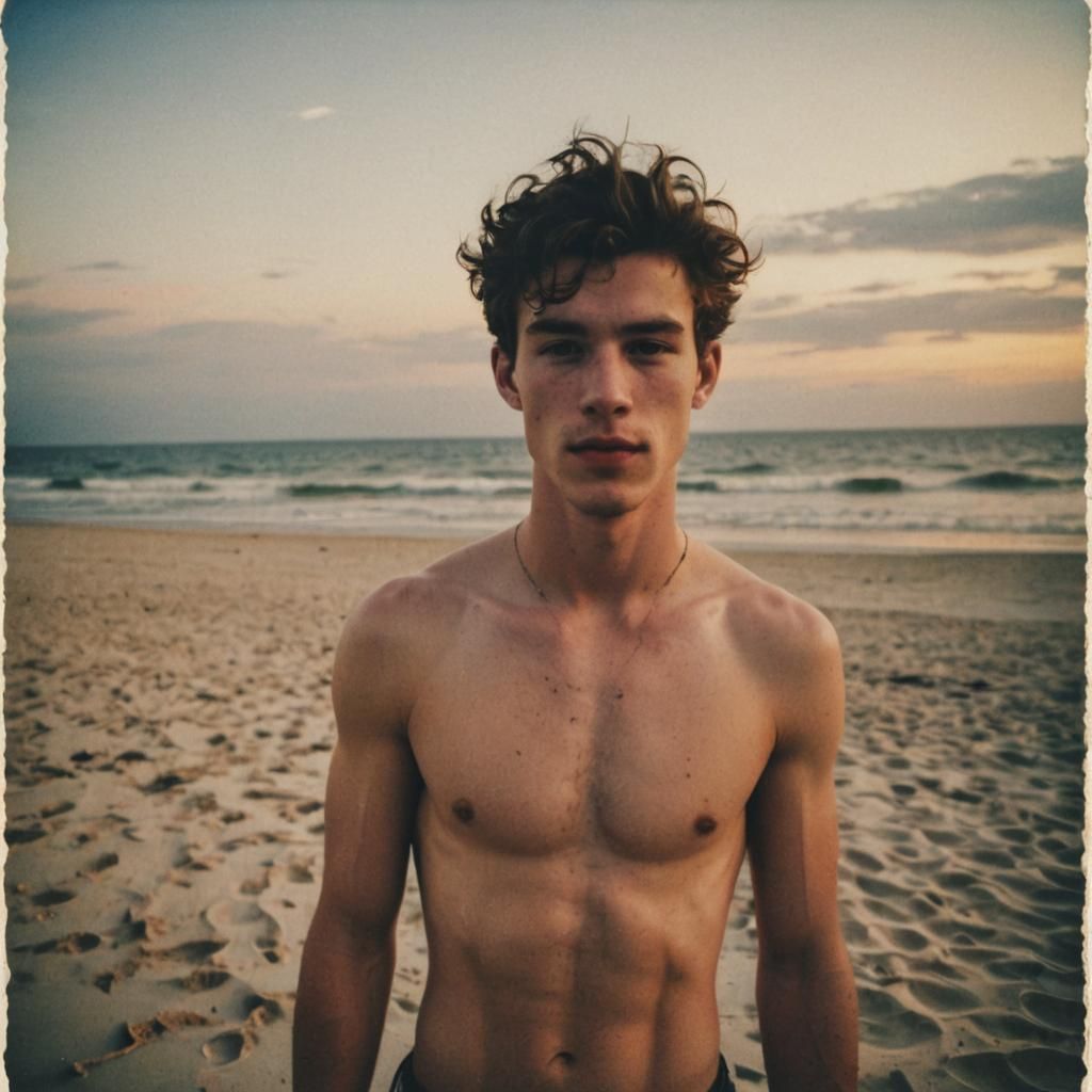 Shawn Mendes Inspired Polaroid Beach Portrait