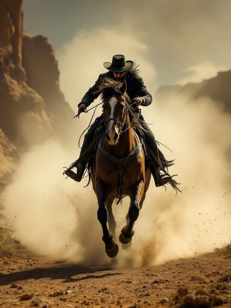 Bleached Desert Horse in Spaghetti Western Style