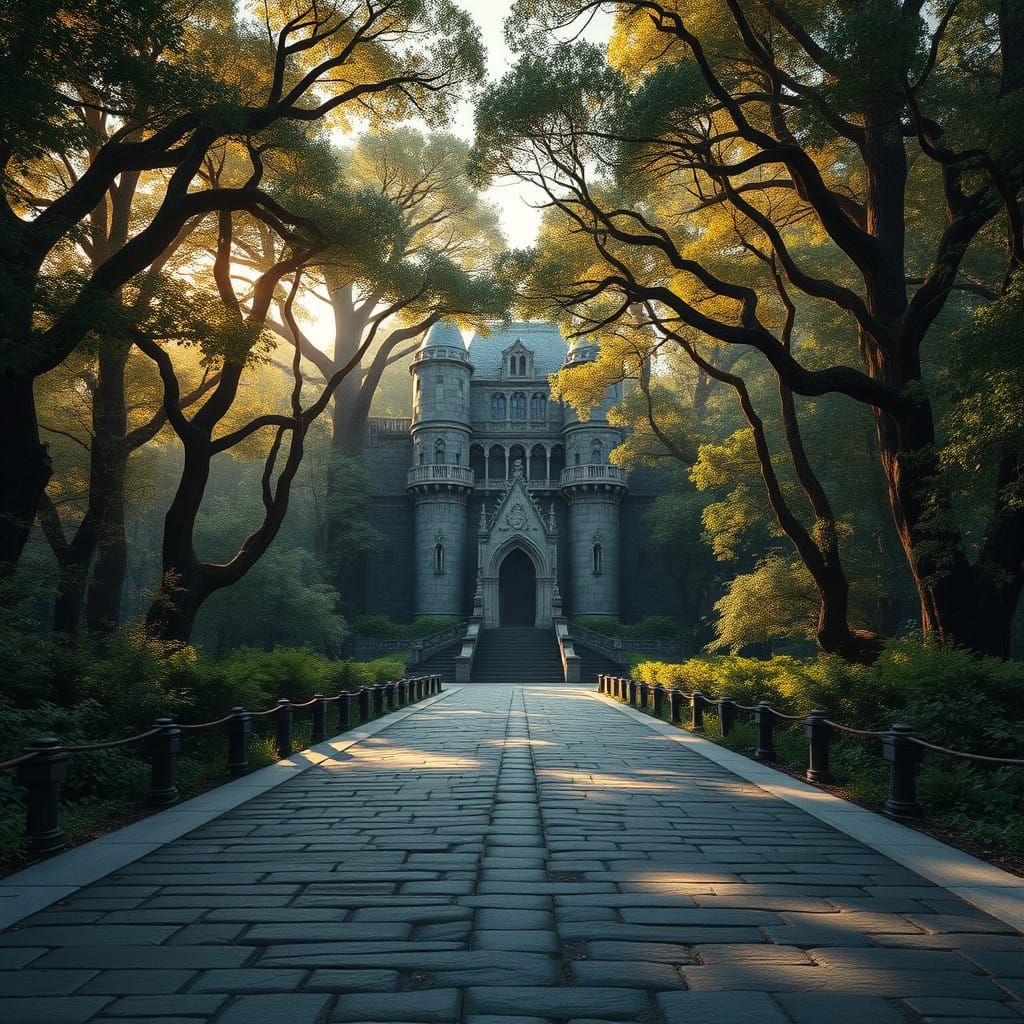 Ancient Fortress Hides Behind Lush Tapestry of Trees in Myst...