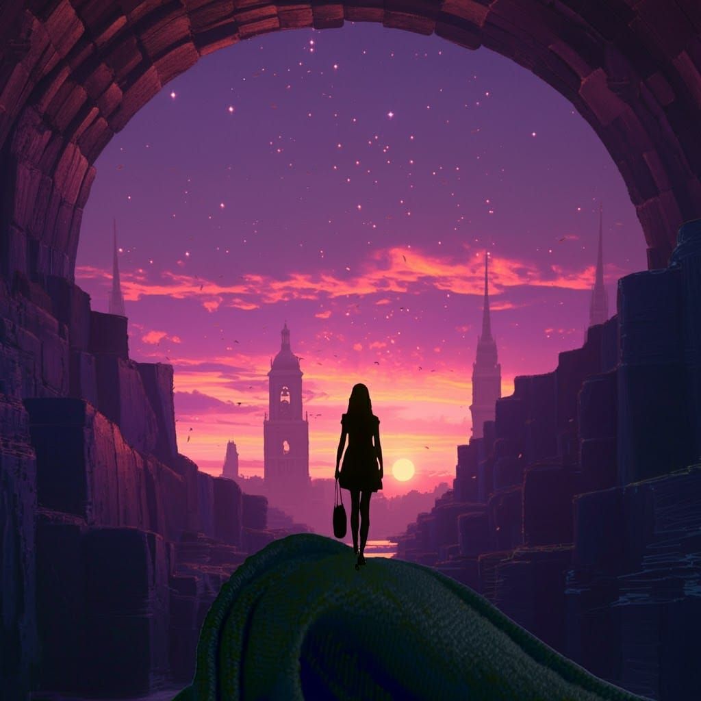 Surreal Dreamlike Vision of an Unknown Twilight World