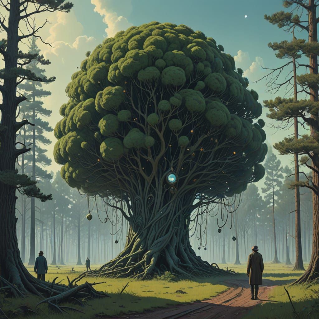 Surrealist Goddess in Dreamlike Woodscape