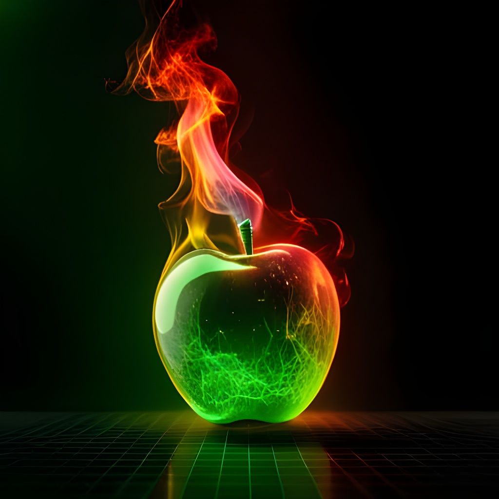 Glowing Cosmic Apple in Unreal Engine 5