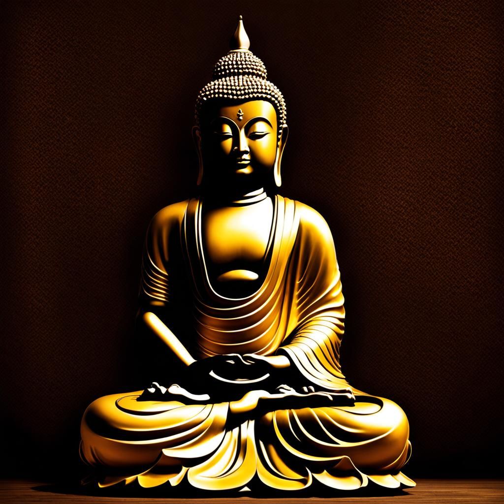 Meditative Buddha in Full Lotus Position