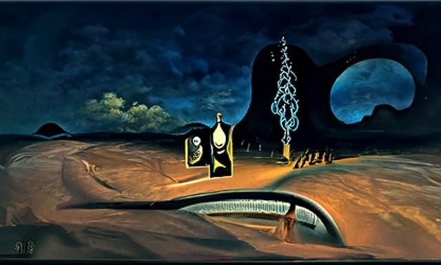 Surreal Night Drive in Dali Style
