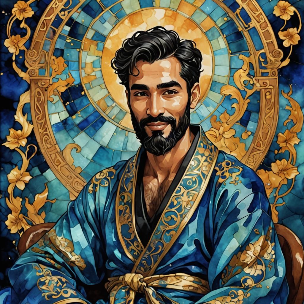 Divine Man in Art Nouveau Heaven