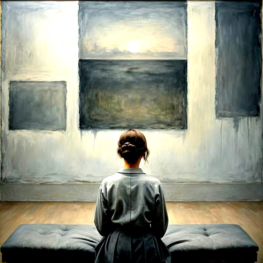 Monochromatic Inner World Abstract Art