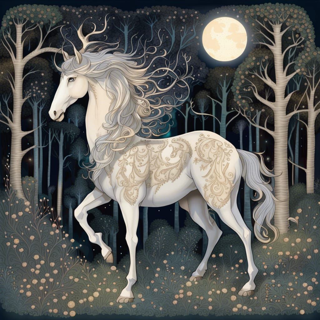Majestic Centaur in Ethereal Forest Glade