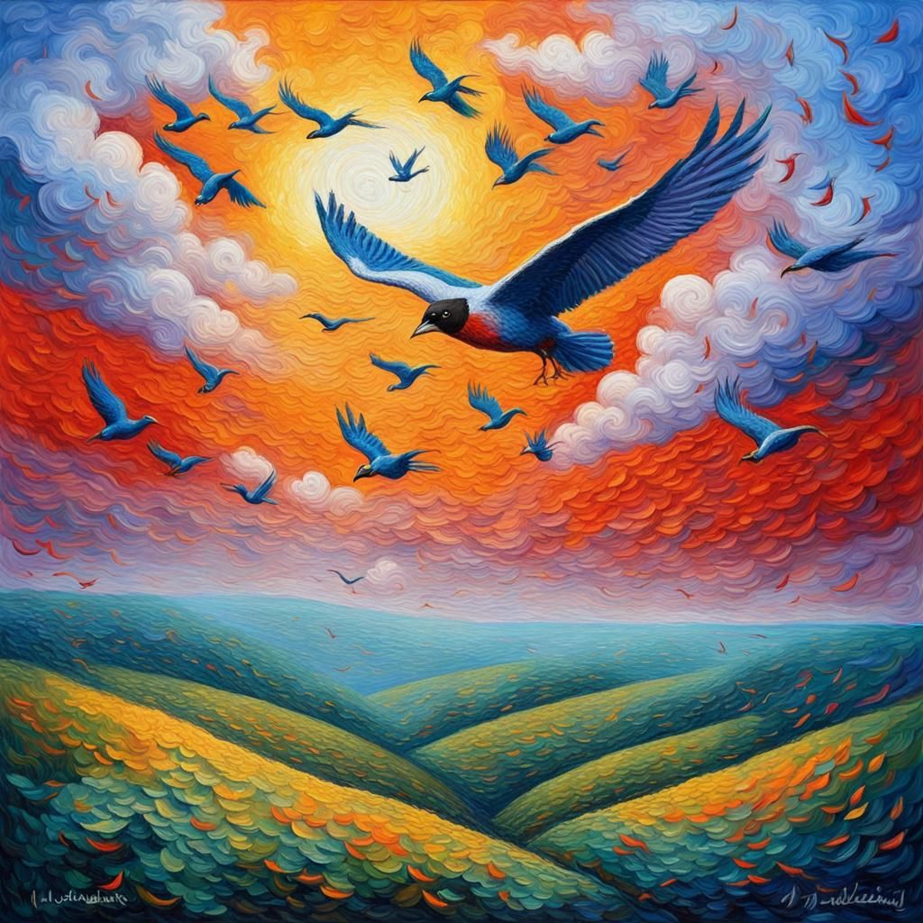 Expressionist Birds-Eye View in Impasto Oil