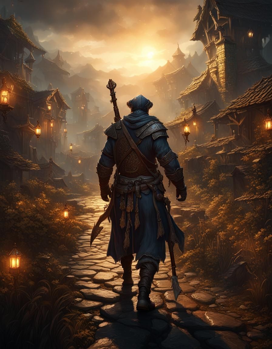 Dark Fantasy Peasant Concept Art in 8K Resolution