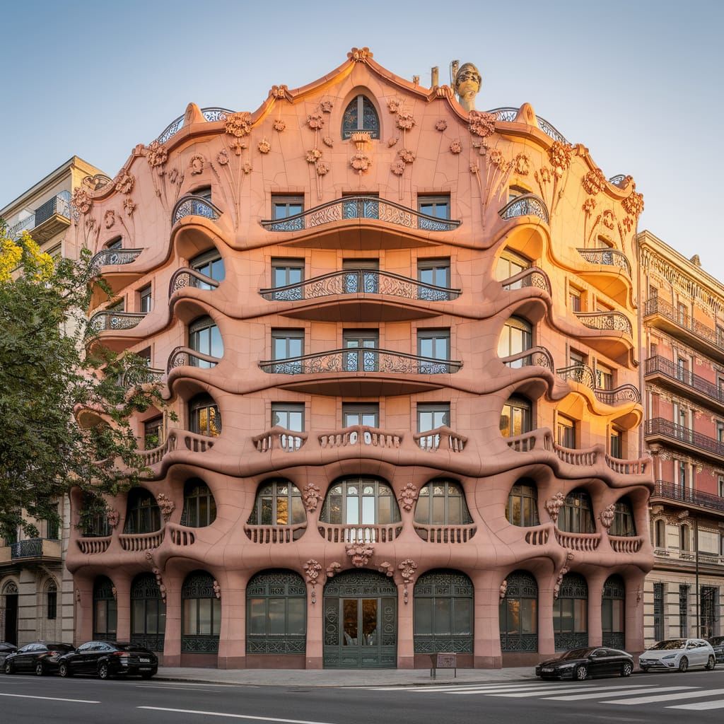Art Nouveau Masterpiece Casa Comalat in Late Modernism Style