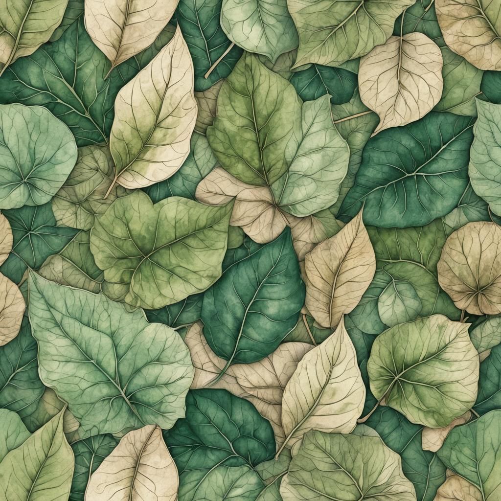 Detailed Leaf Illustration in Vintage Style