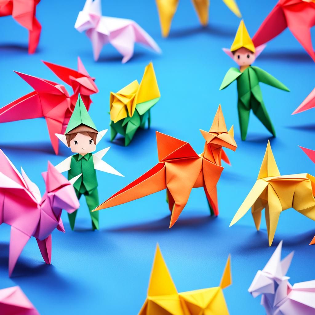 Origami Unicorn and Elf Papercraft