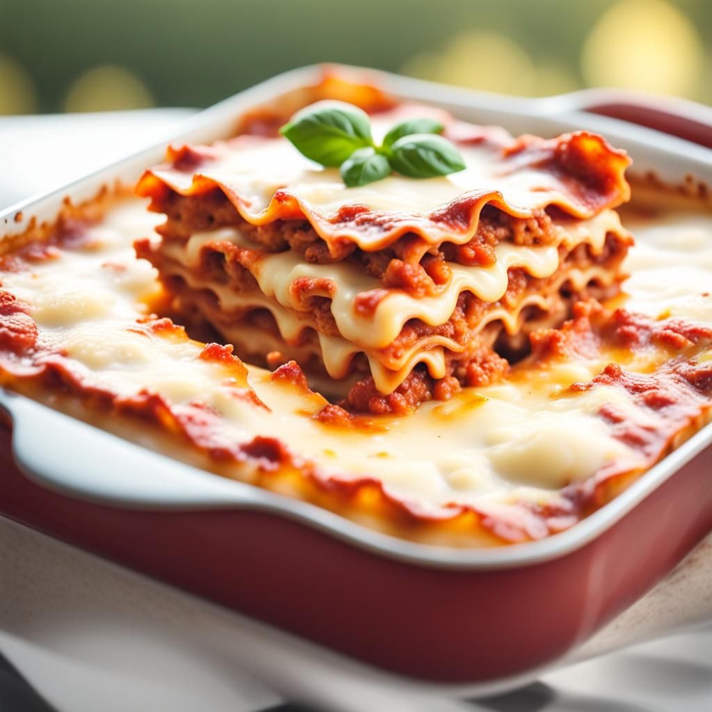 Lasagna in Divine Sunshine Beams Through Clouds