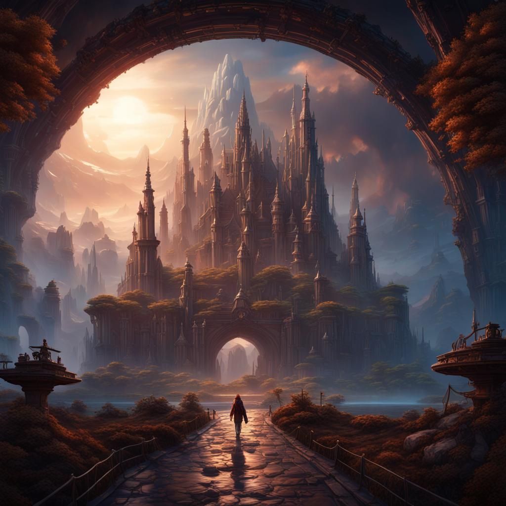 Angels Descending: A Matte Painting in Deep Color