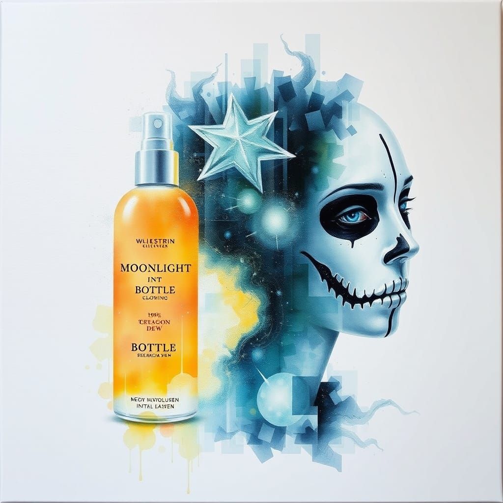 Vibrant Double Exposure Masterpiece in Impressionist Style