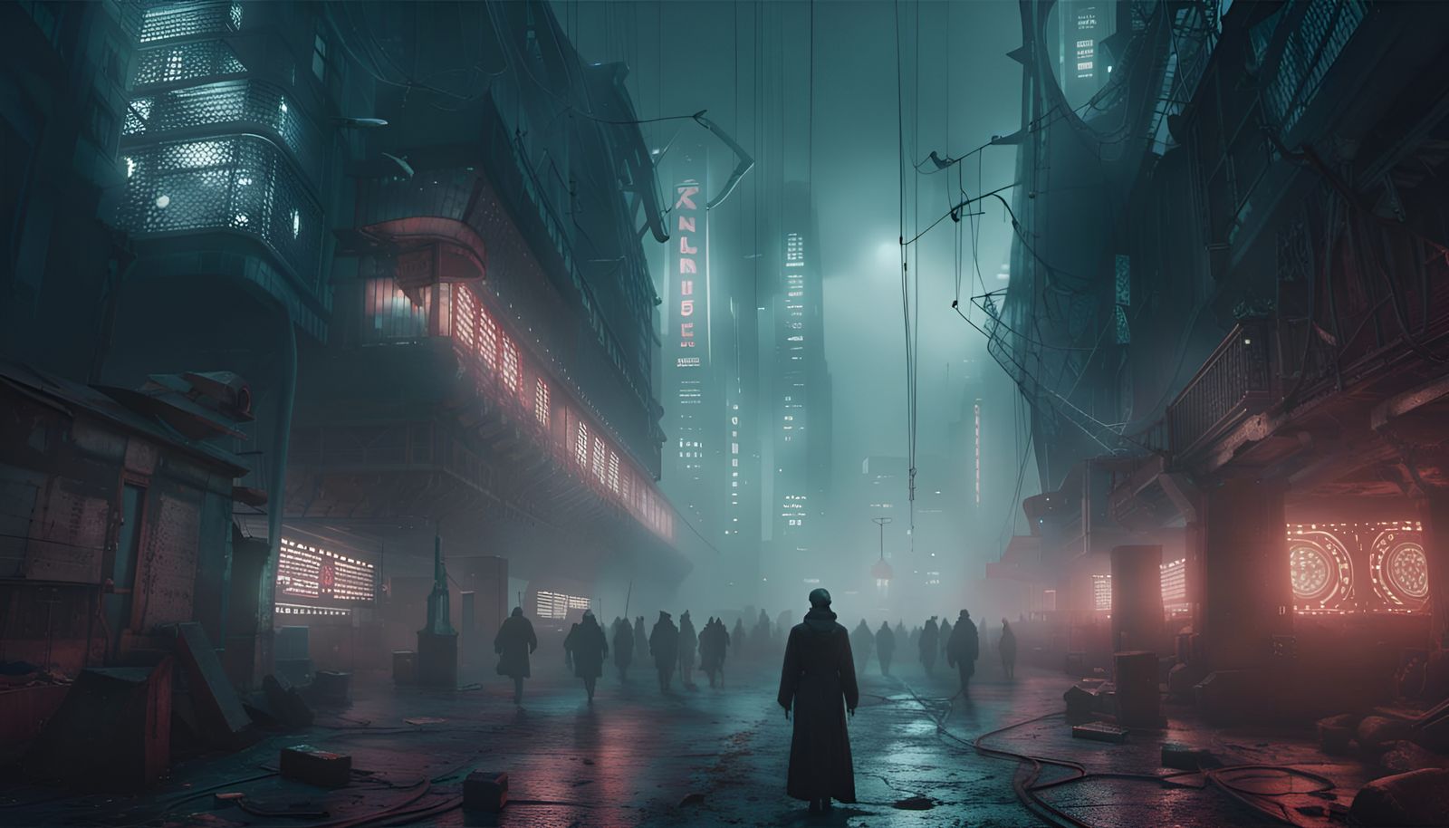 Dystopian Cyberpunk City