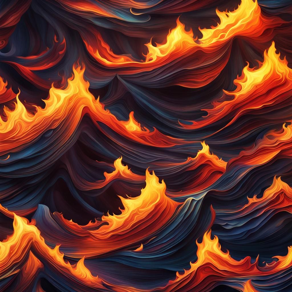 Surreal Flames: Deep Color Sunlight in 3D Shading